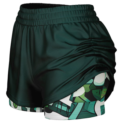 Duntalk "One Stop" Basketball Women's 2-in-1 Shorts - G Subliminator