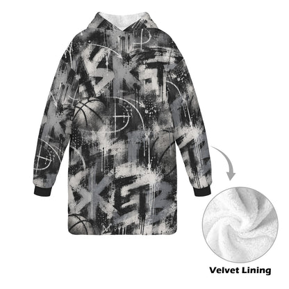 Concrete Blanket Hoodie - Grey/Black