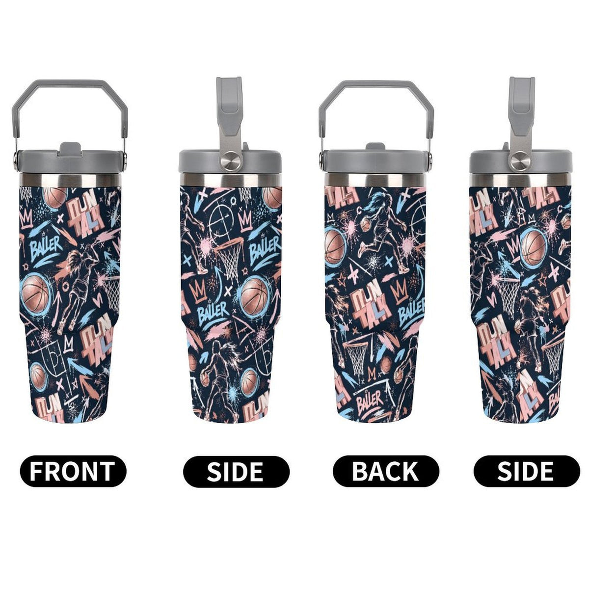 Sketchbook Tumbler - Navy/Pink