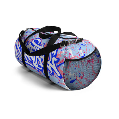 Duntalk "Streetball" Canvas Basketball Duffle Bag- Blue