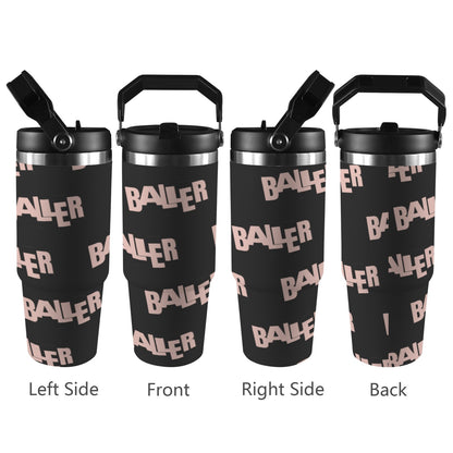 Insulated Water Bottle - Baller Black
