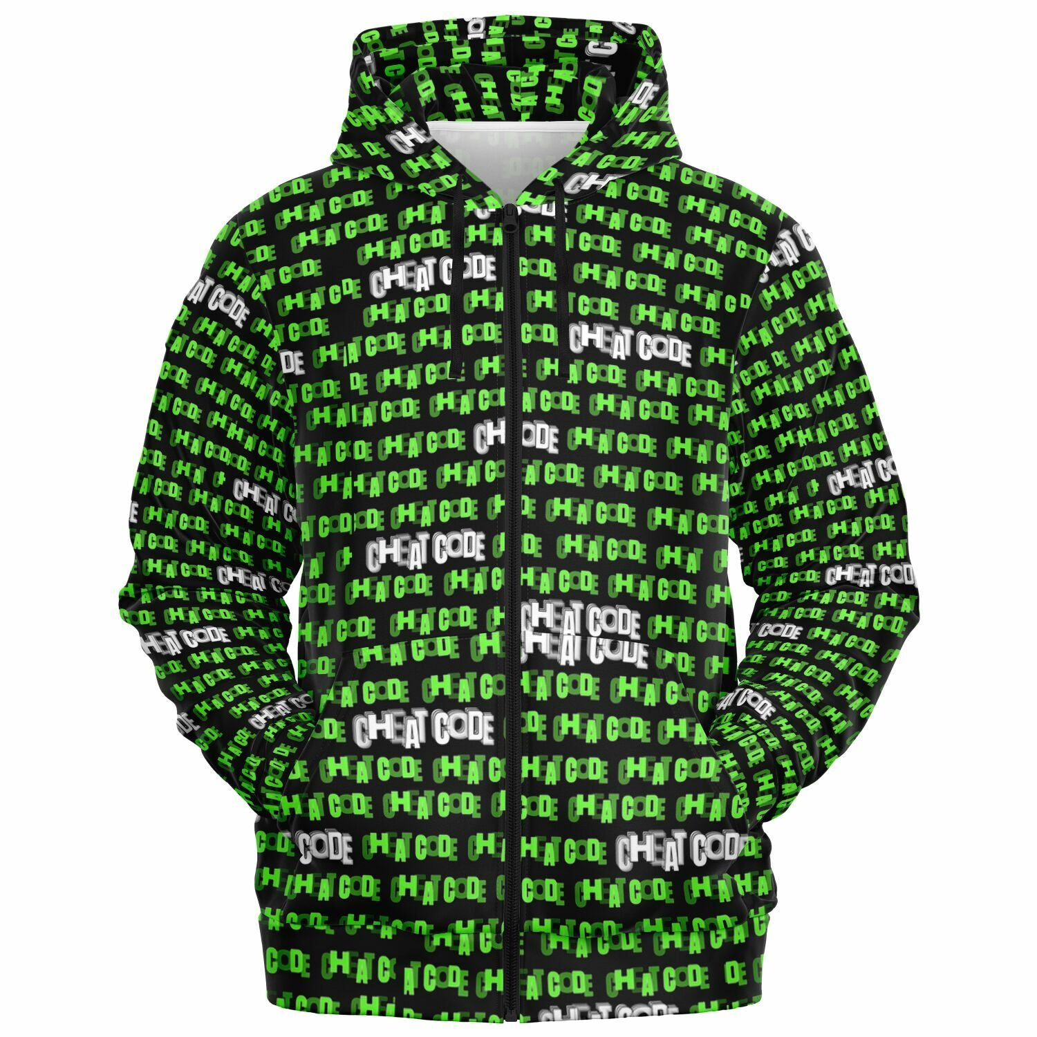 Duntalk "Cheat Code" Athletic Zip-Up Hoodie - shine kind Subliminator