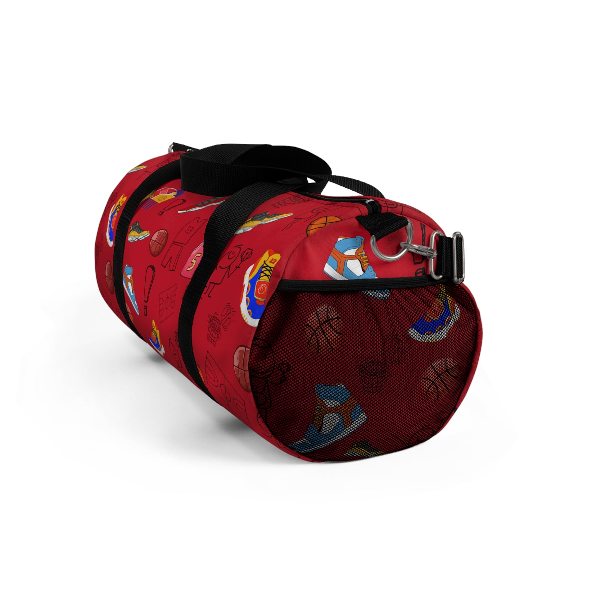 Duntalk "Streetball" Canvas Basketball Duffle Bag - Red Printify