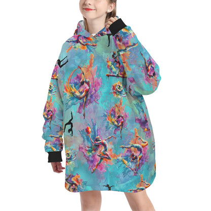 Custom Personalized Hoodie Blanket - Gymnastics