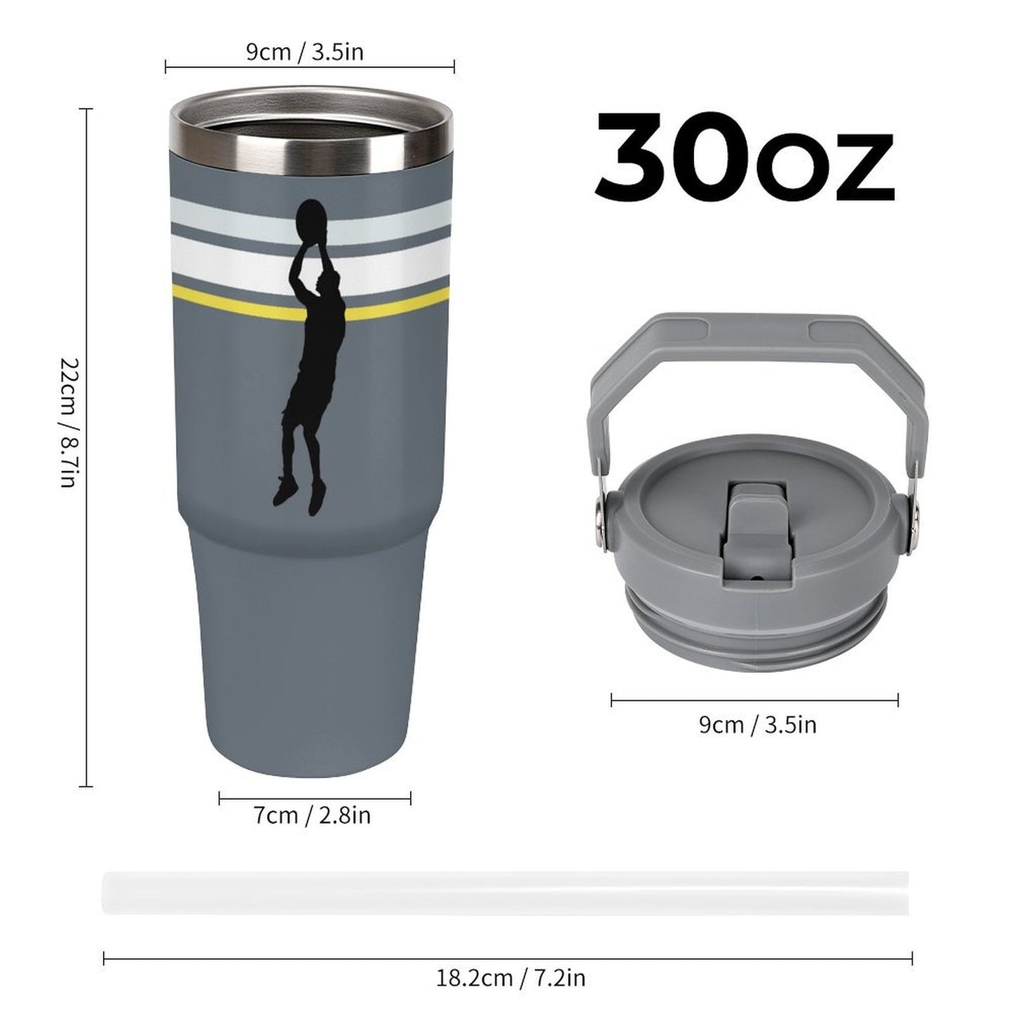 Head Top Tumbler - Grey