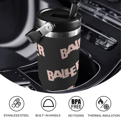 Insulated Water Bottle - Baller Black