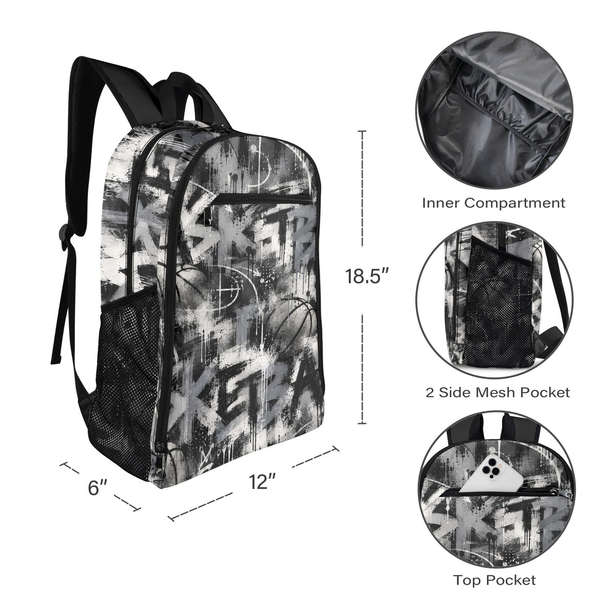 Concrete Backpack - Large Grey/Black