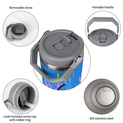 Large capacity car cup Duntalk Insulated Water Bottle with Top Handle (30oz)