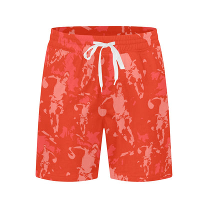 Shifted Mid Shorts - Red