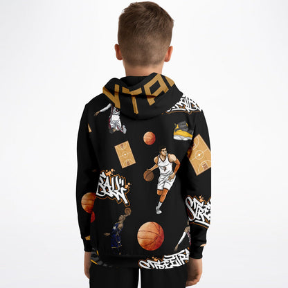 "Streetball" Youth Basketball Hoodie - Black