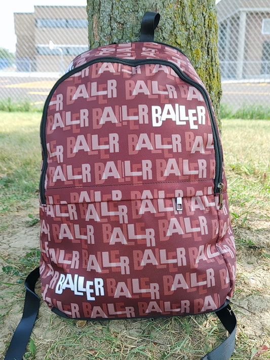 "Baller" Basketball Backpack - Burgundy Large