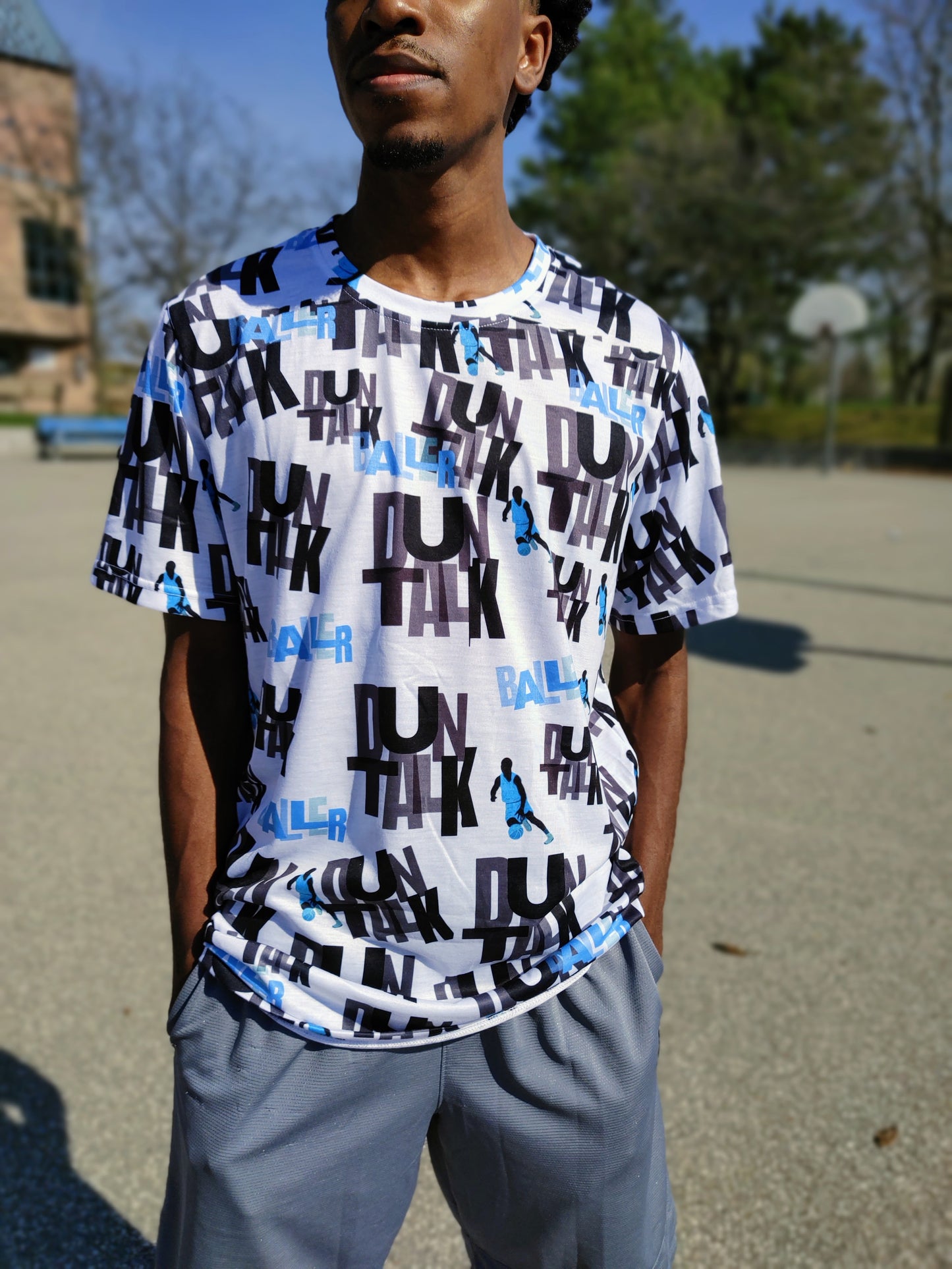 Duntalk "Baller" Basketball T-Shirt - Blue Subliminator