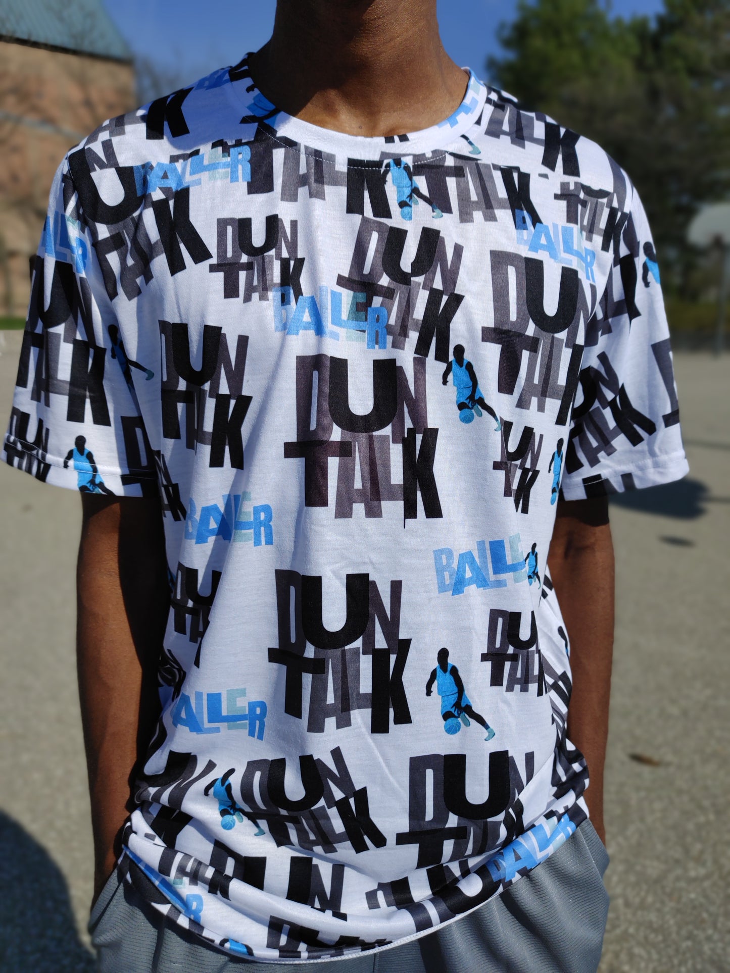 Duntalk "Baller" Basketball T-Shirt - Blue Subliminator