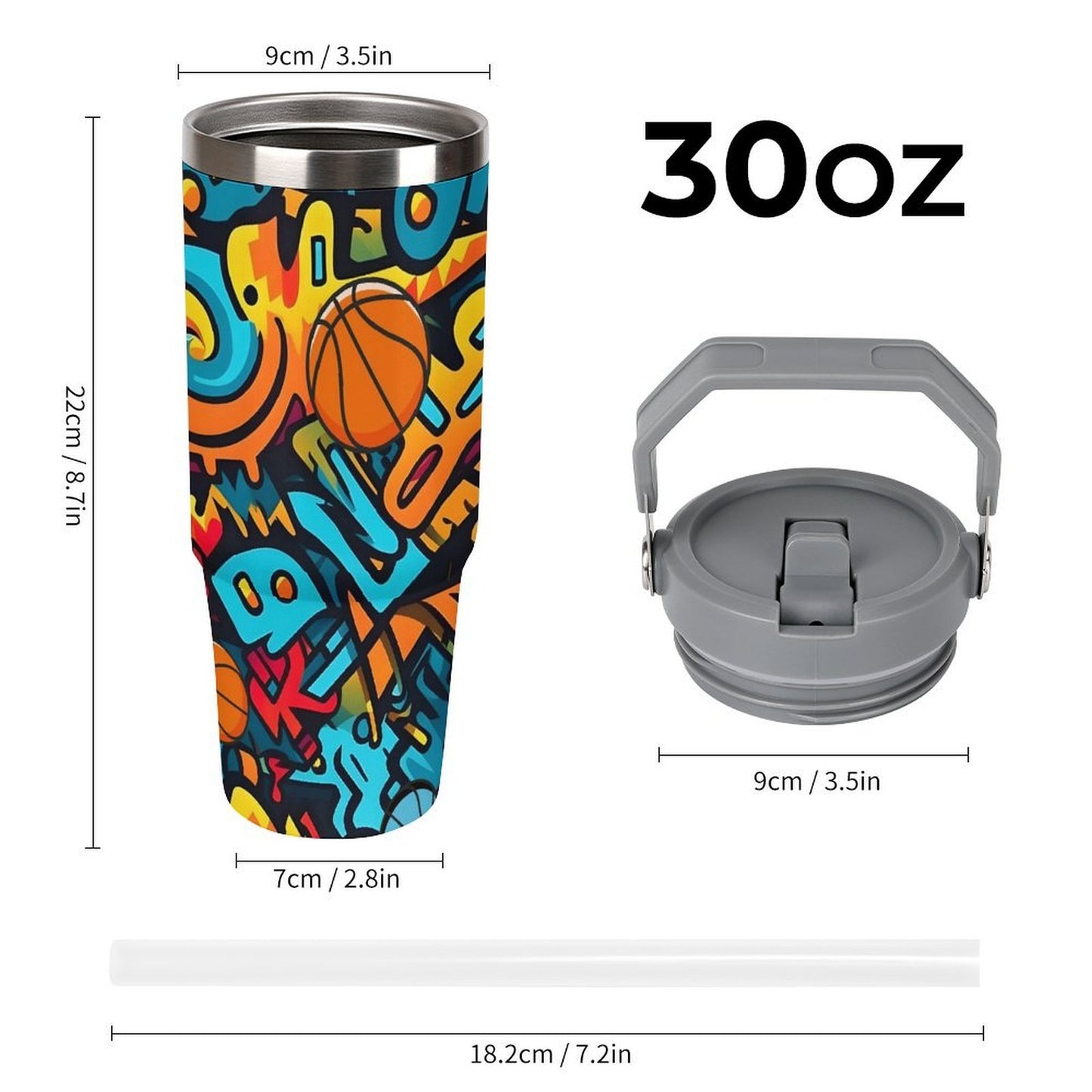 Graffiti Tumbler - Orange