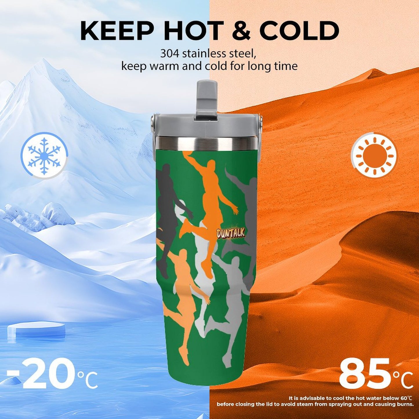Duntalk Insulated Water Bottle - Head Top