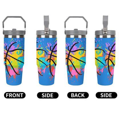 Large capacity car cup Duntalk Insulated Water Bottle with Top Handle (30oz)