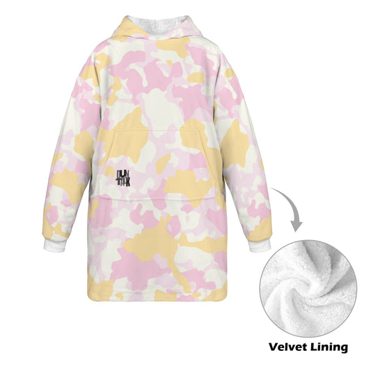 "Bench Mob" Basketball Hoodie Blanket - Pink
