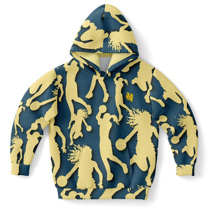 Tempo Girl's Basketball Kids Hoodie  Navy