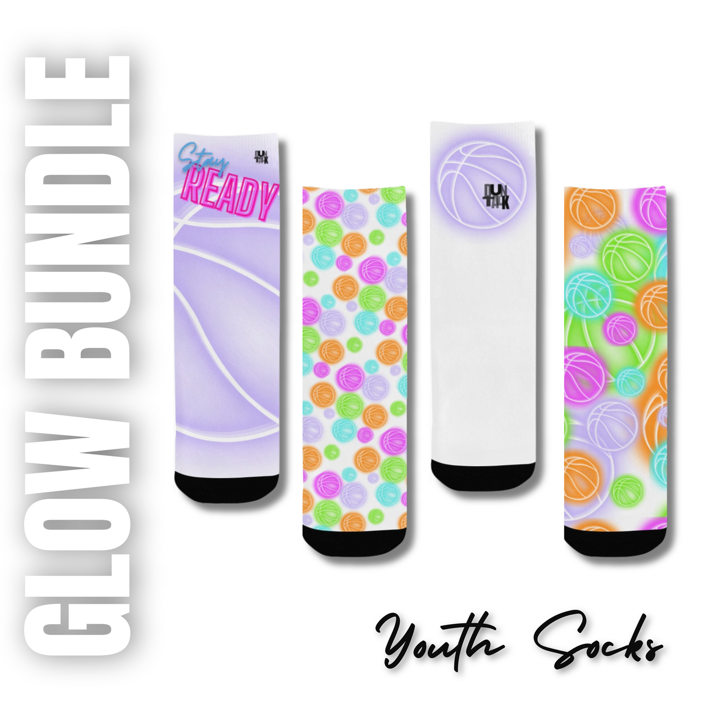 Glow Purple Youth Socks Bundle