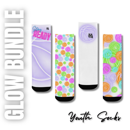 Glow Purple Youth Socks Bundle