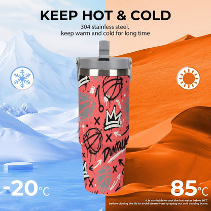 Crown Graffiti Tumbler - Coral