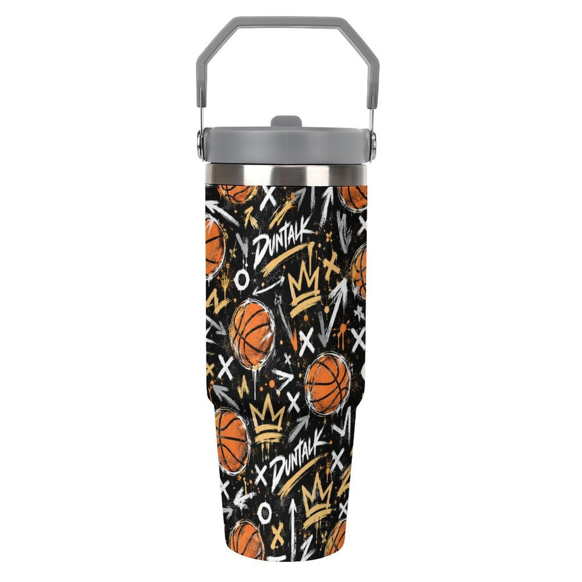 Crown Graffiti Tumbler - Black/Orange