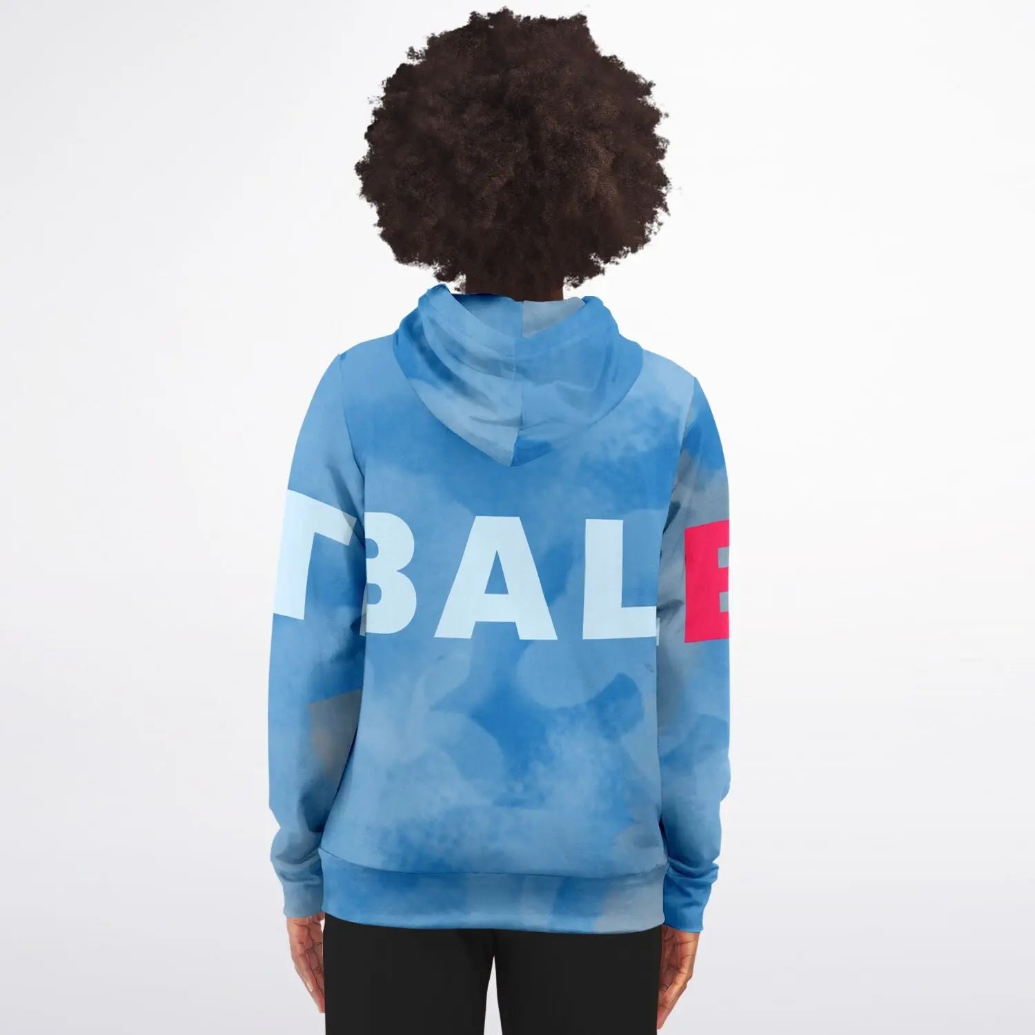 Duntalk "Beyond" Basketball Hoodie Jacket - Stone Washed Blue Subliminator