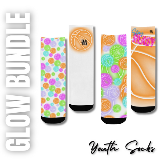 Glow Orange Youth Socks Bundle