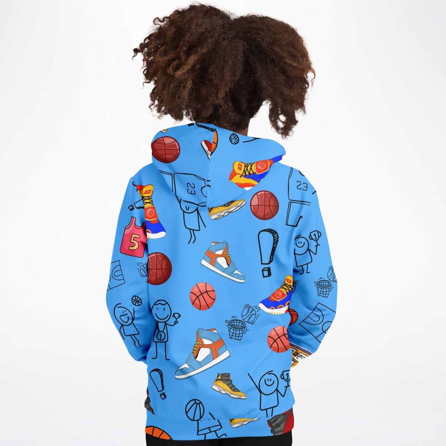 "Streetball" Youth Basketball Hoodie - Blue