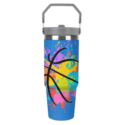 Large capacity car cup Duntalk Insulated Water Bottle with Top Handle (30oz)