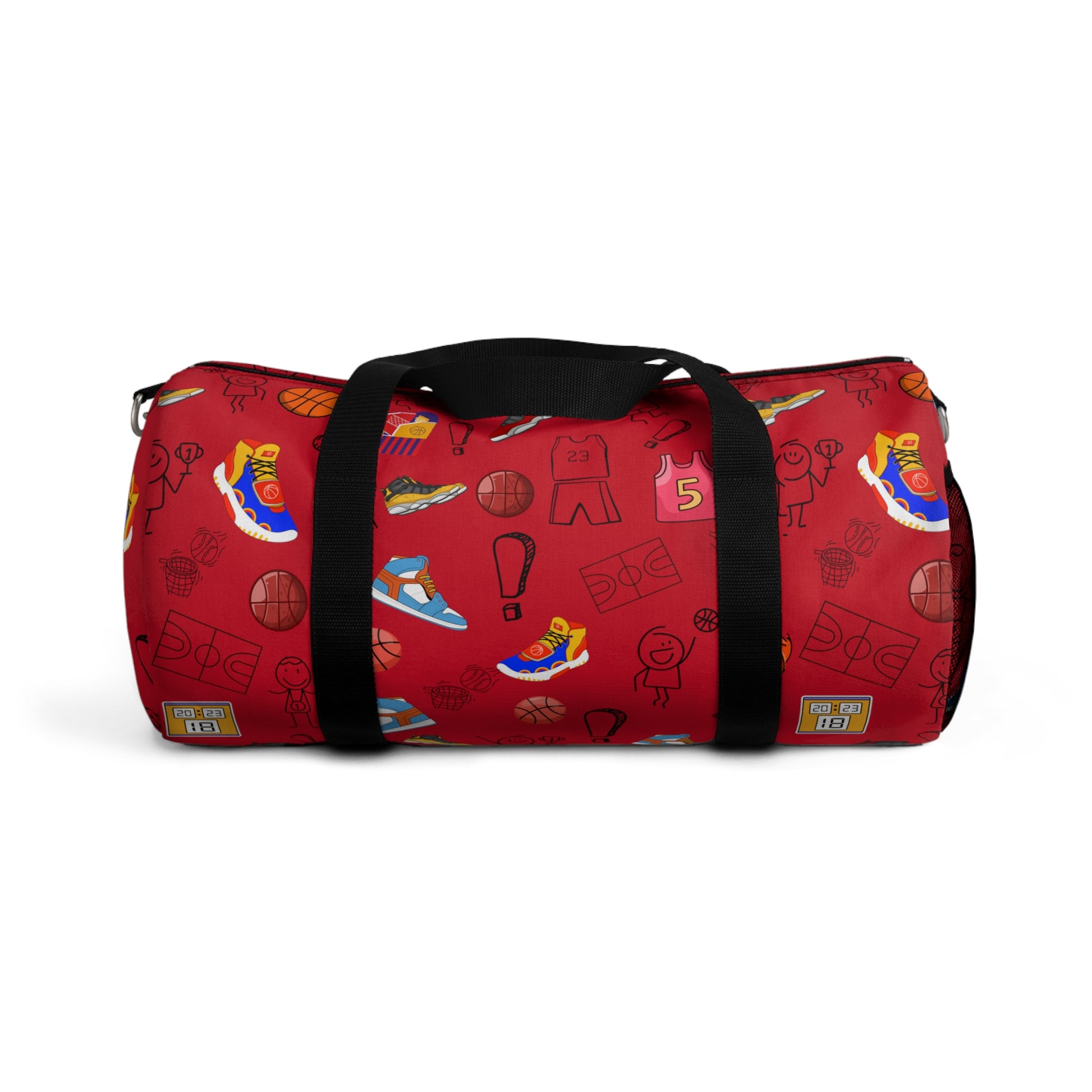 Duntalk "Streetball" Canvas Basketball Duffle Bag - Red Printify