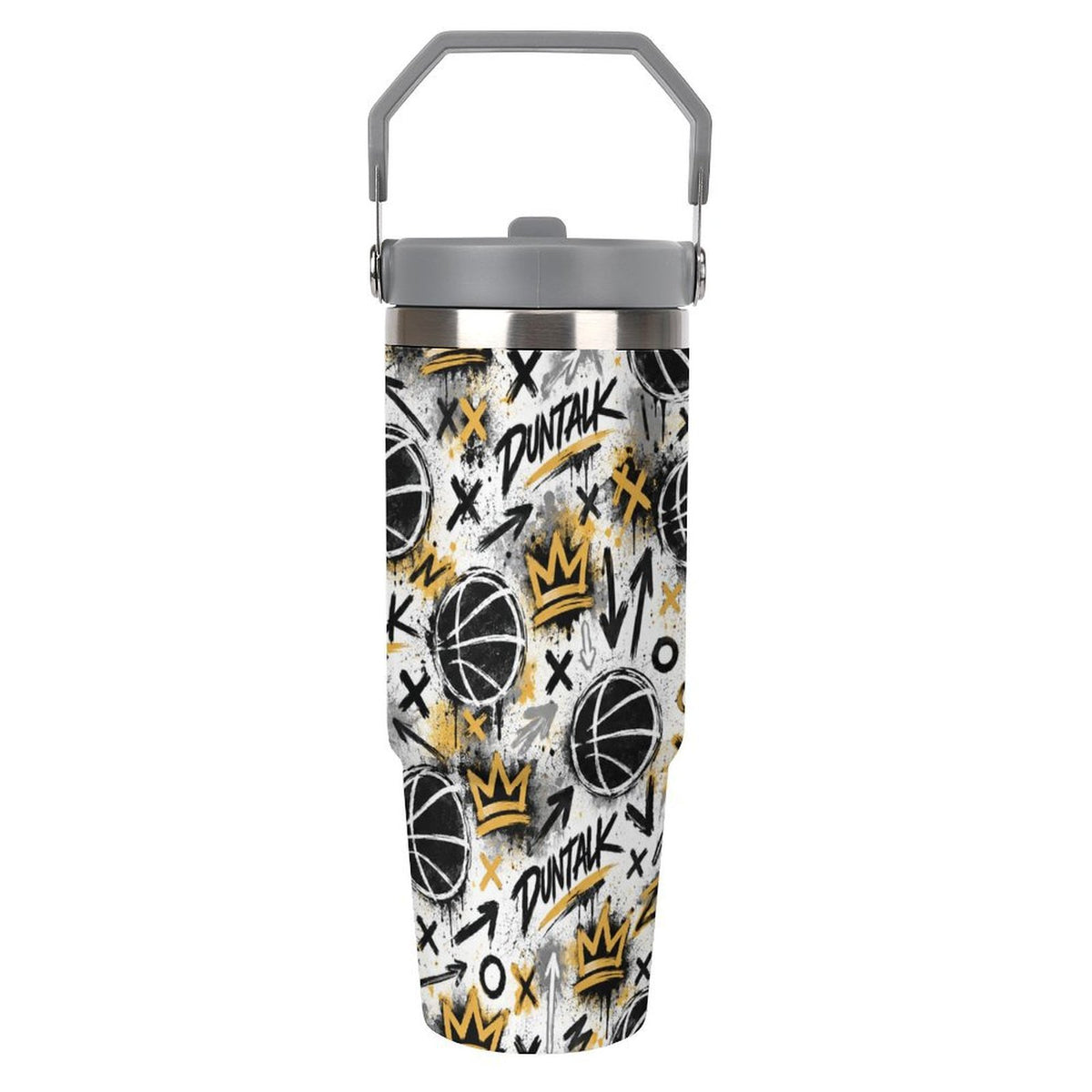 Crown Graffiti Tumbler - White/Gold