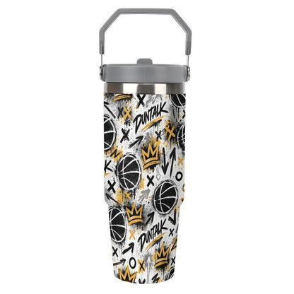 Crown Graffiti Tumbler - White/Gold