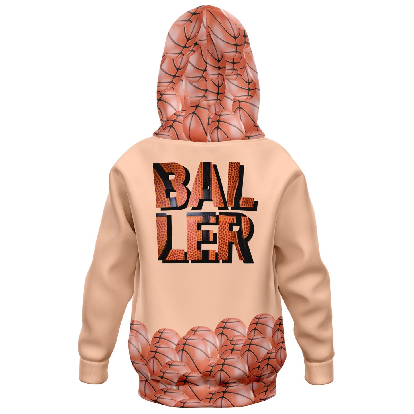 "All Net" Basketball Youth Hoodie - Clay