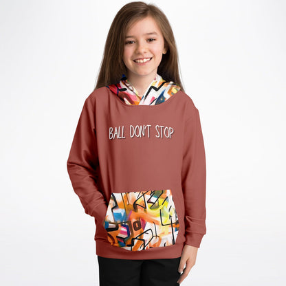 Duntalk "One Stop" Baskeball Youth Hoodie - Red