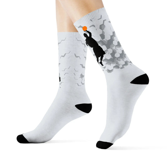 Duntalk "Kings" Basketball Socks - Grey Printify