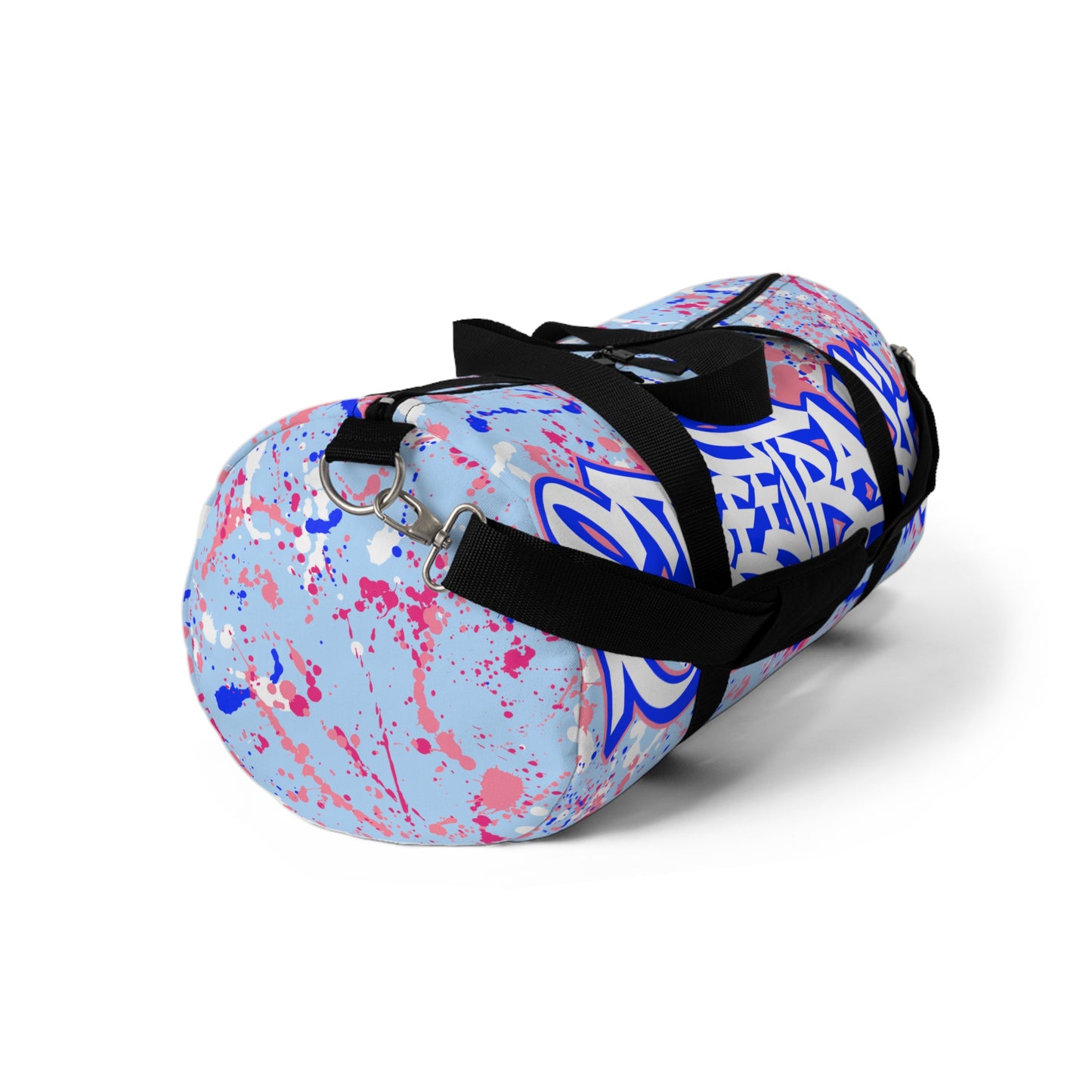 Duntalk "Streetball" Canvas Basketball Duffle Bag- Blue