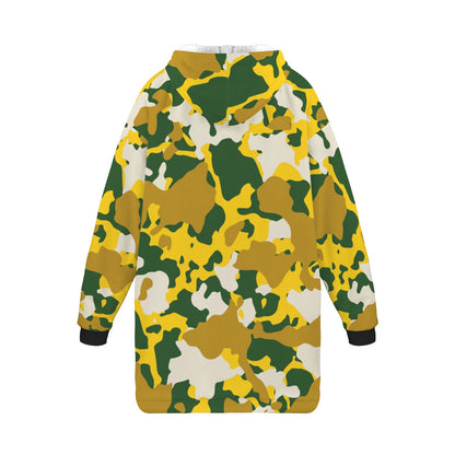 "Bench Mob" Basketball Hoodie Blanket - Green