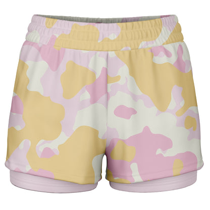 Bench Mob Women's 2-in-1 Shorts - Pink Reverse