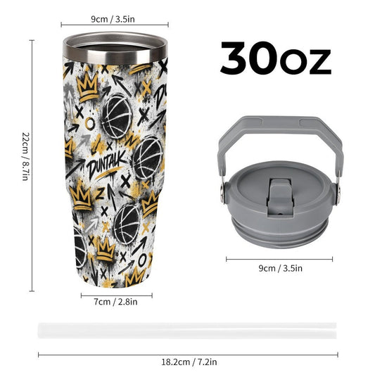 Crown Graffiti Tumbler - White/Gold