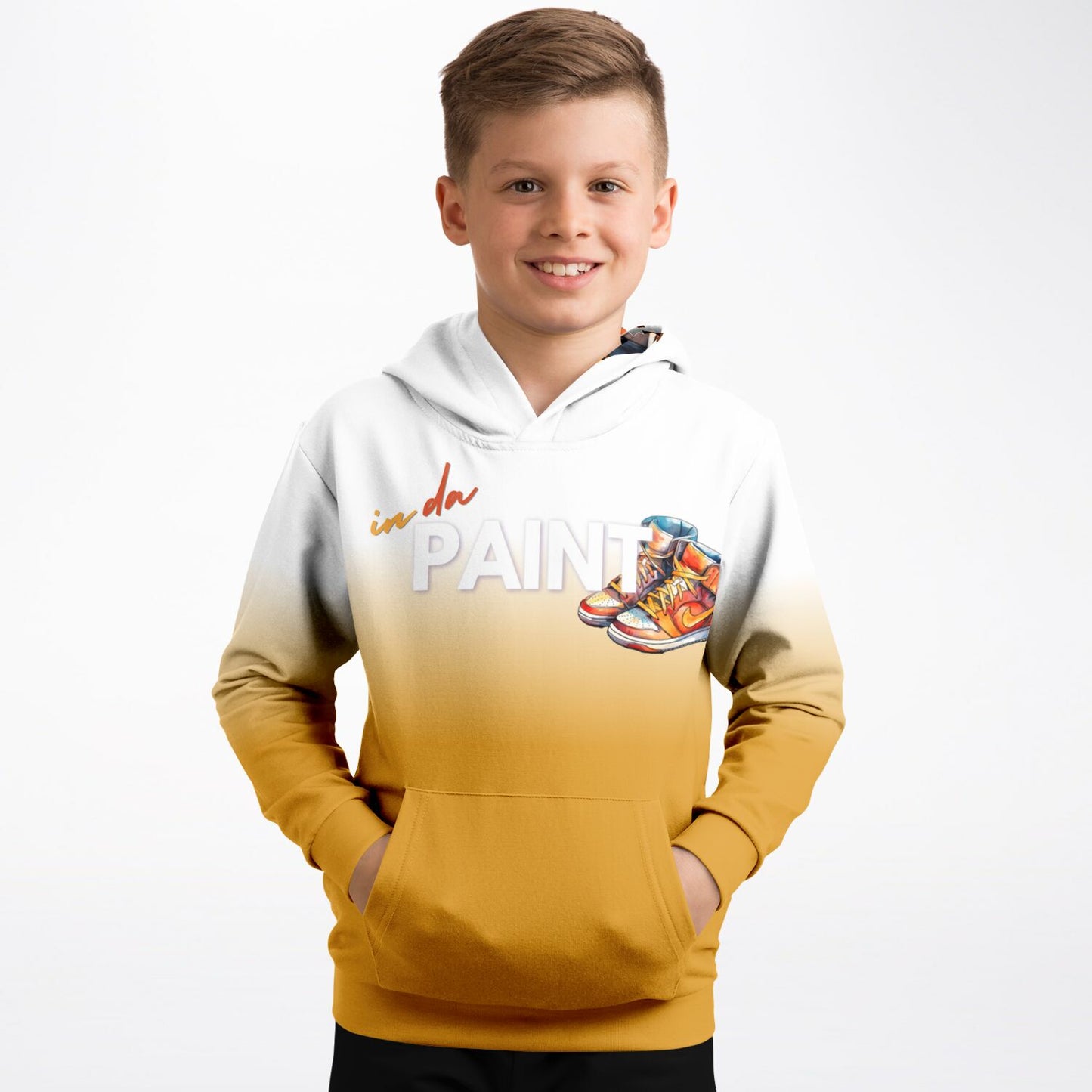 "Fade" Youth Hoodie Orange