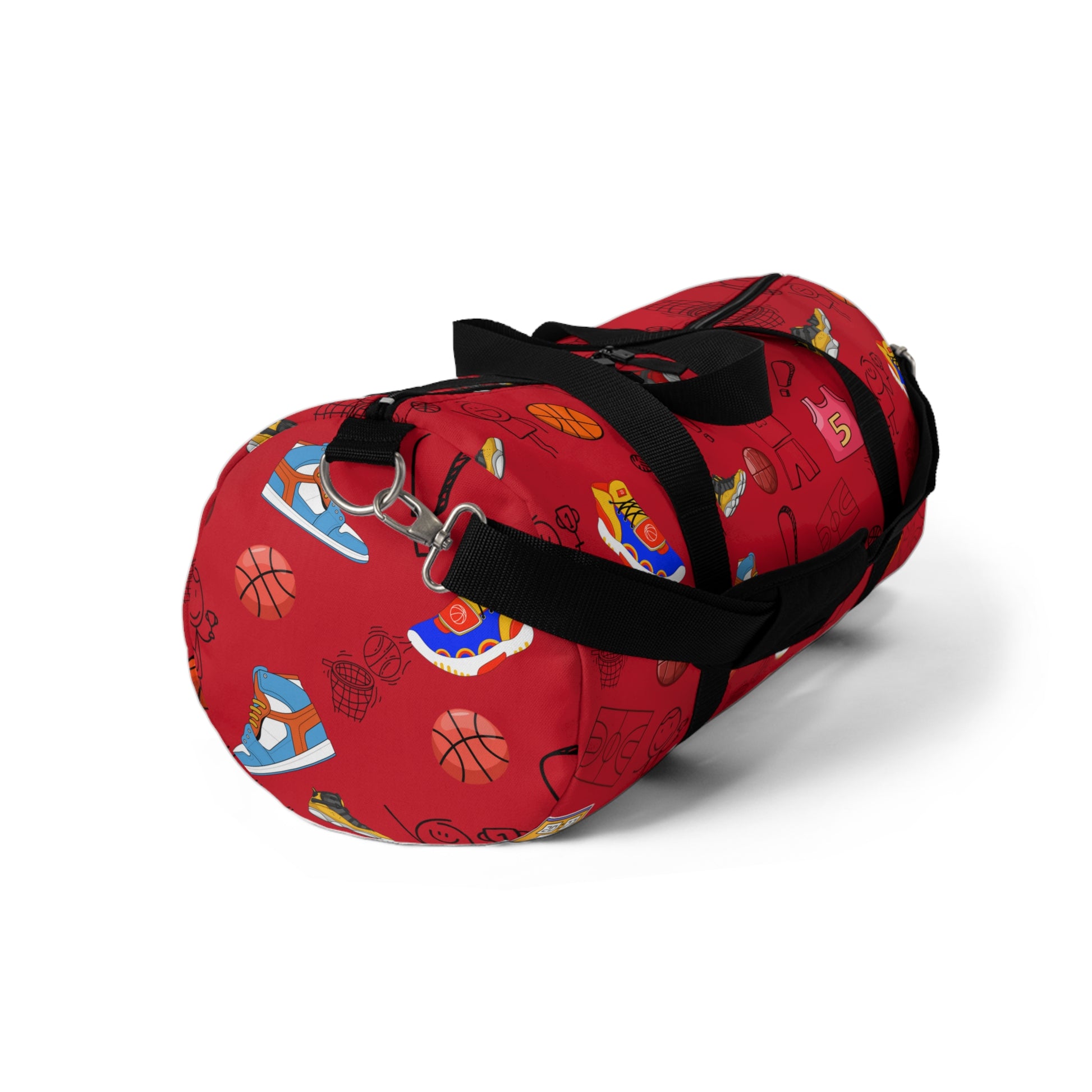 Duntalk "Streetball" Canvas Basketball Duffle Bag - Red Printify