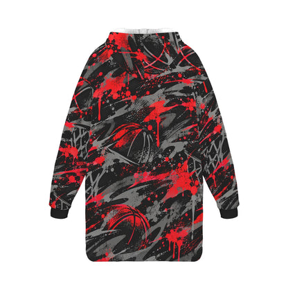 Storm Blanket Hoodie - Black/Red
