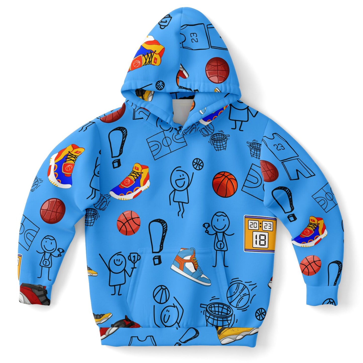 "Streetball" Youth Basketball Hoodie - Blue