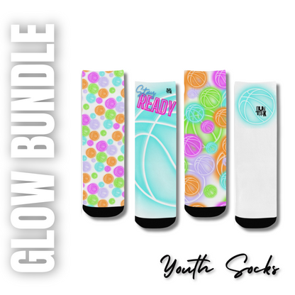 Glow Blue Youth Socks Bundle