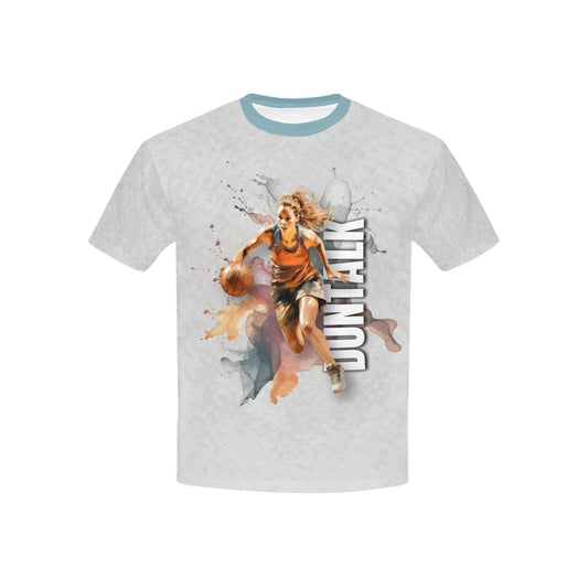 "Paint" Youth Basketball T-shirt - Grey