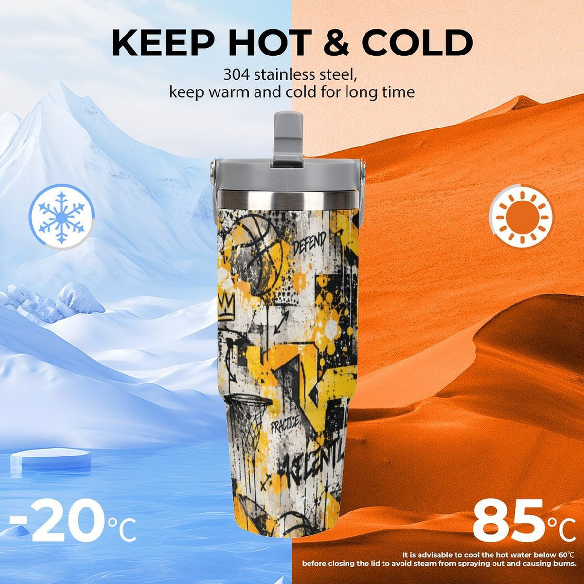Relentless Tumbler - Yellow/Grey