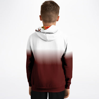 "Fade" Youth Hoodie Burgundy