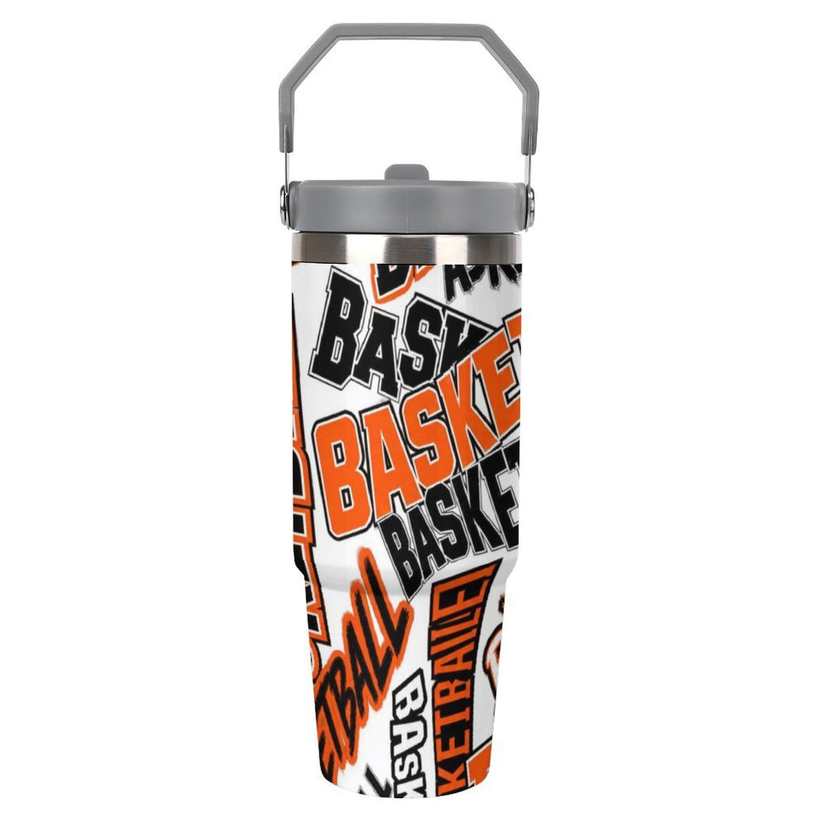 All Caps Tumbler - White/Orange