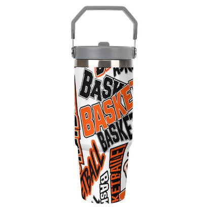 All Caps Tumbler - White/Orange